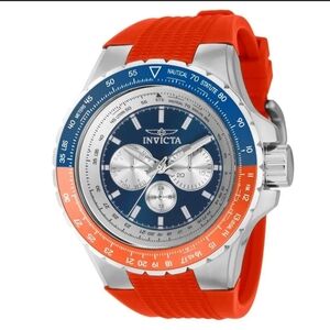 Invicta Aviator Skyshock 50mm Red And Blue Watch